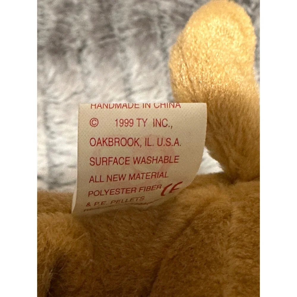 Ty Beanie Baby Tiny the Chihuahua Dog Plush Tan Brown 1999 Vintage Collectible